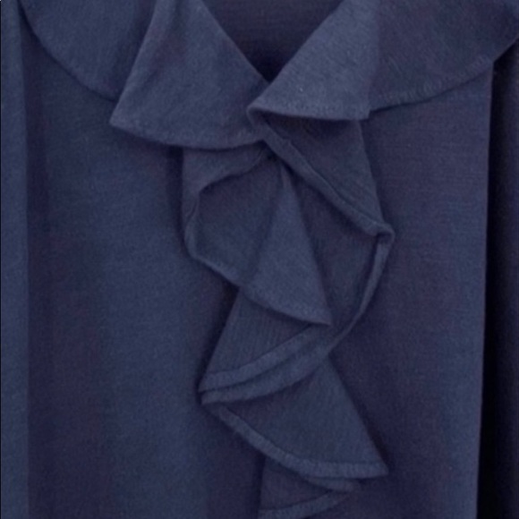 Lilly Pulitzer Navy Blue Sleeveless Ruffle Neck Casual Dress - Picture 6 of 7